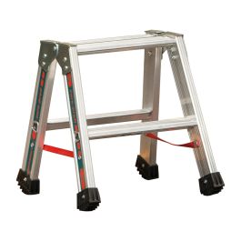 Euro-Profi Stojací rebrík s hliníkovými schodíkmi Mod. S30577 - Počet priečok: 2x2, Dĺžka max. ca. m: 0,50