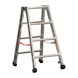 Euro-Profi Stojací rebrík s hliníkovými schodíkmi Mod. S30577 - Počet priečok: 2x4, Dĺžka max. ca. m: 1,00
