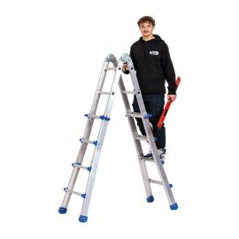 Hliníkový teleskopický rebrík Mod. 3042