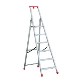 Eurostep-podestový rebrík PRO model 870 hliník - počet schodíkov: 6, výška platformy (m): 1,36, pracovná výška (m): 3,16, hmotnosť (kg): 7,5