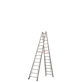 Euro-Profi Hliníkový stojací rebrík Mod. S305 - Počet priečok: 2 x 14,  Dĺžka ca. m: 4,10