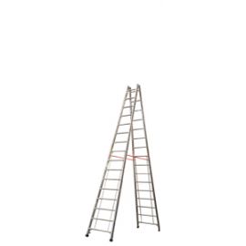 Euro-Profi Hliníkový stojací rebrík Mod. S305 - Počet priečok: 2 x 16,  Dĺžka ca. m: 4,65