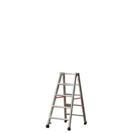 Euro-Profi Stojací rebrík s hliníkovými schodíkmi Mod. S30577 - Počet priečok: 2x5,  Dĺžka max. ca. m: 1,25