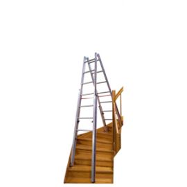 Euro-Profi Hliníkový stojací rebrík Mod. S30576 - Počet priečok: 2 x 7,  Dĺžka max. ca. m: 2,10
