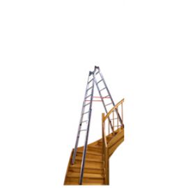 Euro-Profi Hliníkový stojací rebrík Mod. S30576 - Počet priečok: 2 x 8,  Dĺžka max. ca. m: 2,40
