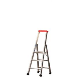 Euro-Profi Stojací rebrík s hliníkovými schodíkmi Mod. S32577 - Počet stupňov: 3,  Dĺžka (m): 1,40,  Výška platformy (m): 0,75,  Spodná šírka (m): 0,46
