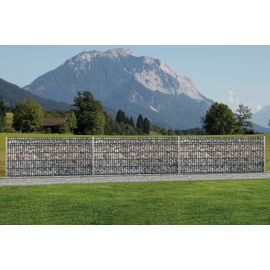 gabiónová stena - okrasný plot Rom - Höhe in cm: 103,  Farbe: grün beschichtet