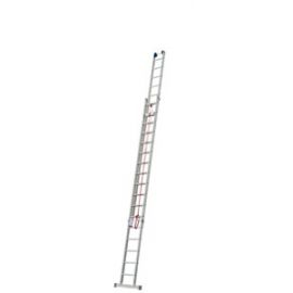 Goldpunkt Výsuvný rebrík s lanom 2-dielny Mod. 700 - Počet priečok: 2 x 17, Dĺžka min. ca. m: 4,96, Dĺžka max. ca. m: 8,60, max. pracovná výška: 9,30