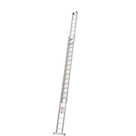 Goldpunkt Výsuvný rebrík s lanom 2-dielny Mod. 700 - Počet priečok: 2 x 20, Dĺžka min. ca. m: 5,80, Dĺžka max. ca. m: 10,28, max. pracovná výška: 10,93