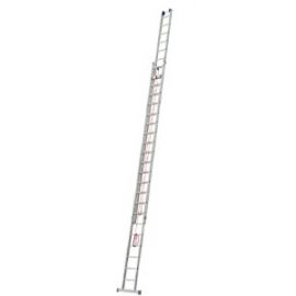 Goldpunkt Výsuvný rebrík s lanom 2-dielny Mod. 700 - Počet priečok: 2 x 22, Dĺžka min. ca. m: 6,38, Dĺžka max. ca. m: 11,40, max. pracovná výška: 12,01
