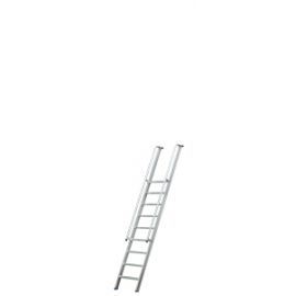 Profi-Stupňový rebrík Mod. 222 - Počet priečok: 9, Dĺžka ca. m: 3,44, Výška výstupu: 2,59, Výška vrchného schodu: 2,52, Hmotnosť: 15