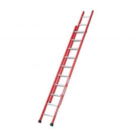 Sklolaminátový výsuvný rebrík 2-dielny Mod. 4322 - Počet priečok: 2 x 12,  Dĺžka min. cm: 353,  Dĺžka max. cm: 605,  Hmotnosť ca. kg: 18,5