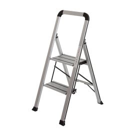 Hliníkový sklápací rebrík Mod. KLT  - Počet Stupňov: 2, Výška vrchného stupňa: 48 cm