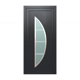 Plastové dvere / Vchodové dvere Mod. Luna 1 - 1000 x 2100 mm (šírka x výška), Doraz: vo vnútri vpravo - DIN pravé