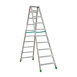 Hliníkový stojací rebrík so širokým nášlapom Light Star - počet schodíkov: 10