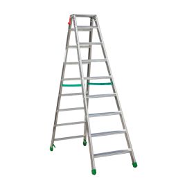 Hliníkový stojací rebrík so širokým nášlapom Light Star - počet schodíkov: 9