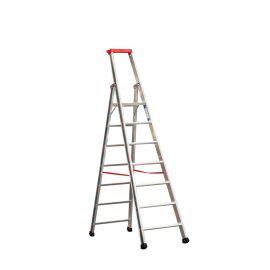 Euro-Profi Stojací rebrík s hliníkovými schodíkmi Mod. S32577 - Počet stupňov: 7, Dĺžka (m): 2,40, Výška platformy (m): 1,65, Spodná šírka (m): 0,58