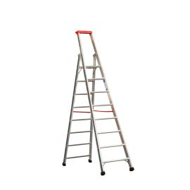 Euro-Profi Stojací rebrík s hliníkovými schodíkmi Mod. S32577 - Počet stupňov: 8, Dĺžka (m): 2,65, Výška platformy (m): 1,85, Spodná šírka (m): 0,61