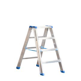 Stojací rebrík s hliníkovými schodíkmi Mod. SL - Počet schodov: 4, Výška po platformu: 0,97, u. Šírka cm: 54, Hmotnosť ca. kg: 6,50