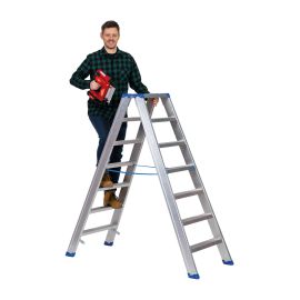 Stojací rebrík s hliníkovými schodíkmi Mod. SL