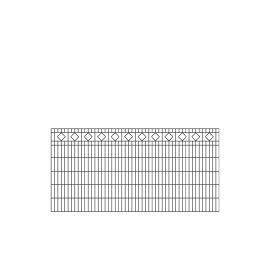 Okrasné ploty Barcelona - dĺžka elementu 251 cm - pozinkované a. vrstvením: antracitová vrstva, výška v cm: 123, dĺžka v cm: 251