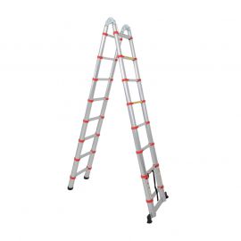 Teleskopický stojací rebrík - počet schodíkov: 2 x 8, dĺžka max.: 5 m