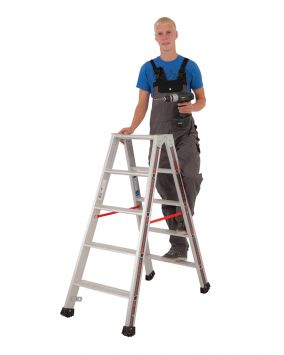 Euro-Profi Stojací rebrík s hliníkovými schodíkmi Mod. S30577
