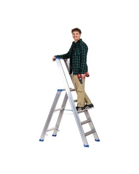 Stojací rebrík s hliníkovými schodíkmi Mod. PL