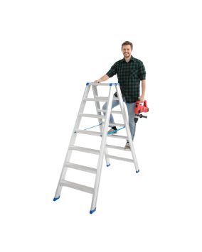 Stojací rebrík s hliníkovými schodíkmi Mod. SL