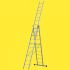 Hliníkový, viacúčelový rebrík 2. možnosť - priečky: 3 x 10, Dĺžka ako stojatý rebrík (m): 2,84, Dĺžka ako stojatý rebrík s plochou na státie (m): 4,30, Dĺžka ako trojdielny príložný rebrík ca. (m): 6,21, Max. pracovná výška (m): 7,11