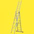 Hliníkový, viacúčelový rebrík 2. možnosť - priečky: 3 x 8, Dĺžka ako stojatý rebrík (m): 2,28, Dĺžka ako stojatý rebrík s plochou na státie (m): 3,23, Dĺžka ako trojdielny príložný rebrík ca. (m): 4,52, Max. pracovná výška (m): 5,42