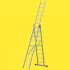 Hliníkový, viacúčelový rebrík 2. možnosť - priečky: 3 x 9, Dĺžka ako stojatý rebrík (m): 2,56, Dĺžka ako stojatý rebrík s plochou na státie (m): 3,73, Dĺžka ako trojdielny príložný rebrík ca. (m): 5,36, Max. pracovná výška (m): 6,26