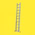 Hliníkový, posuvný rebrík, 2-dielny 2. možnosť - počet priečok:2 x 10, dĺžka min. ca. (m):2,83, dĺžka max. ca. (m):4,51, Max. pracovná výška ca. (m):5,20