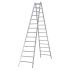 Hliníkový stojací rebrík Mod. 000 - Počet priečok: 2 x 14, Dĺžka ca. m: 4,02