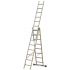 Euro-Light Viacúčelový rebrík 3-dielny mod. 207 - Počet priečok: 3 x 8, Dĺžka stojacieho rebríka: 2,35 m, Dĺžka rebríka stojacieho s nadstavcom: 3,90 m, Dĺžka trojdielneho
oporného rebríka: 5,50 m