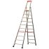 Euro-Profi Stojací rebrík s hliníkovými schodíkmi Mod. S32577 - Počet stupňov: 10,  Dĺžka (m): 3,15,  Výška platformy (m): 2,30,  Spodná šírka (m): 0,67
