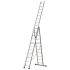 Euro-Profi Viacúčelový rebrík 3-dielny Mod. S307 - Počet priečok: 3 x 11, Dĺžka stojacieho rebríka: 3,10 m, Dĺžka rebríka stojacieho s nadstavcom: 5,40 m, Dĺžka trojdielneho oporného rebríka: 7,75 m