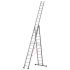 Euro-Profi Viacúčelový rebrík 3-dielny Mod. S307 - Počet priečok: 3 x 13, Dĺžka stojacieho rebríka: 3,65 m, Dĺžka rebríka stojacieho s nadstavcom: 6,60 m, Dĺžka trojdielneho oporného rebríka: 8,85 m