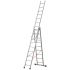 Euro-Profi Viacúčelový rebrík 3-dielny Mod. S307 - Počet priečok: 3 x 9, Dĺžka stojacieho rebríka: 2,70 m, Dĺžka rebríka stojacieho s nadstavcom: 4,40 m, Dĺžka trojdielneho oporného rebríka: 8,35 m