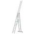 Goldpunkt Viacúčelový rebrík Mod. 300 - Počet priečok: 3 x 14, Dĺžka stojacieho rebríka: 3,93 m, Dĺžka stojacieho rebríka s nadstavcom: 0,75 m, Dĺžka oporného 3-dielneho rebríka.: 10,01 m