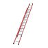Sklolaminátový lanový rebrík 2-dielny Mod. 4332 - Počet priečok: 2 x 18,  Dĺžka min. cm: 522,  Dĺžka max. cm: 914,  Hmotnosť ca. kg: 28,4