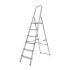 Rebrík pre domácnosť s podperným madlom Mod. KH - Počet priečok: 6,  Výška platformy: 1,21,  Rozmer profilov: 50 x 20