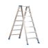 Stojací rebrík s hliníkovými schodíkmi Mod. SL - Počet schodov: 7, Výška po platformu: 1,66, u. Šírka cm: 61, Hmotnosť ca. kg: 11,00