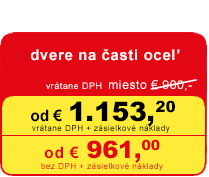 dvere na časti oceľ